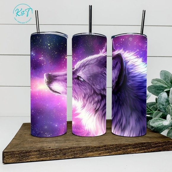 Wolf - Wolf Howling - Full Moon - Spirit Animal - Tumbler - Gift - Picture 1 of 1